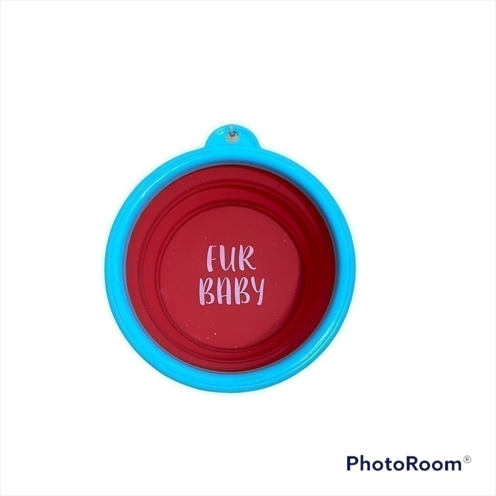 Fur Baby Dog Pet Pop Up Bowl Pet Travel Accessory Blue